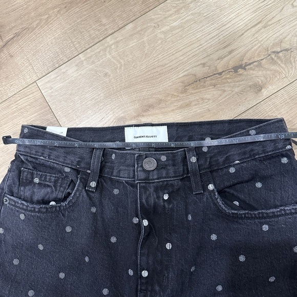 Current Elliot polka dot denim jeans size 27 THE VINTAGE CROP SLIM - Picture 12 of 13